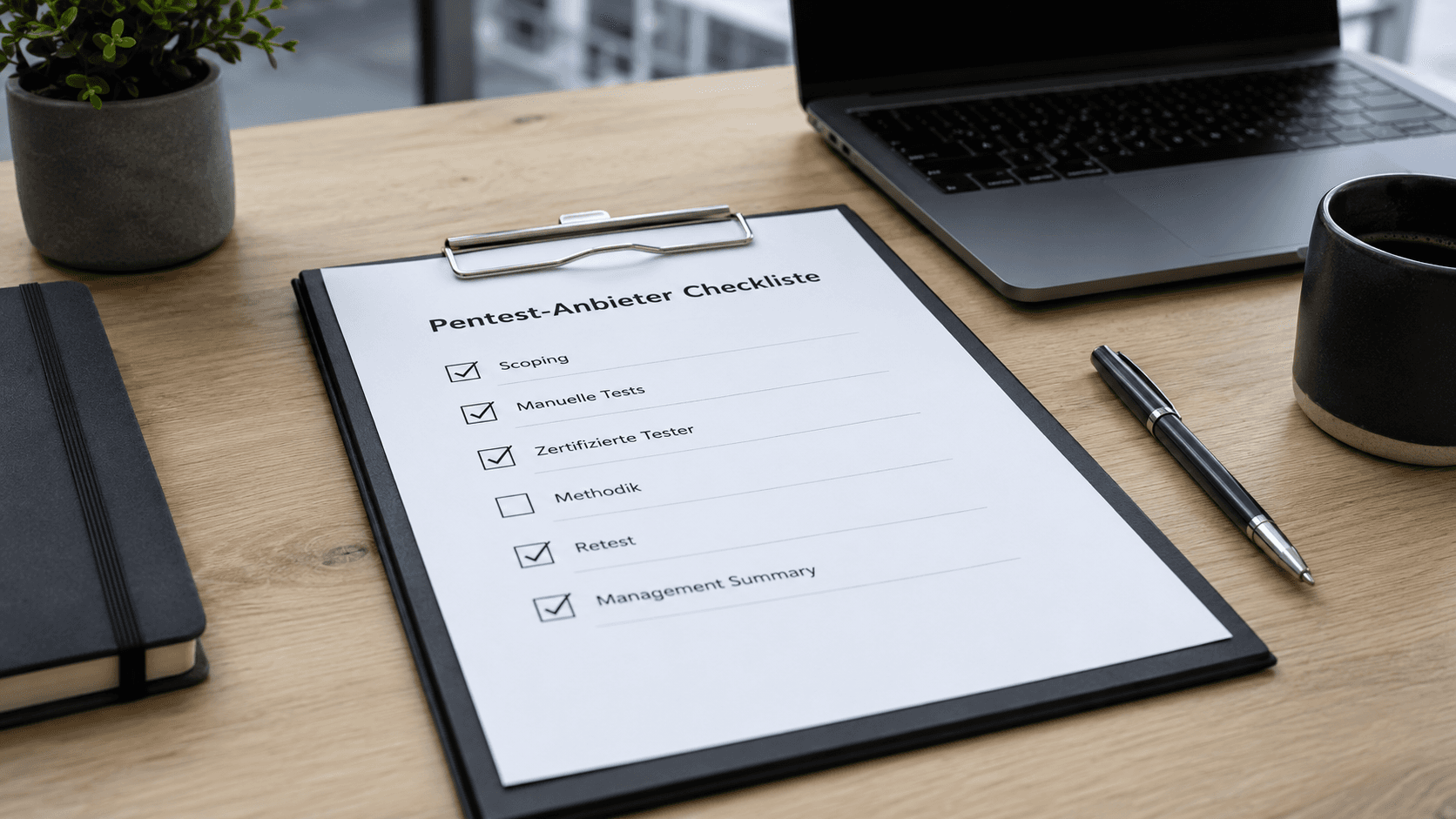 Selecting a penetration test provider using a checklist